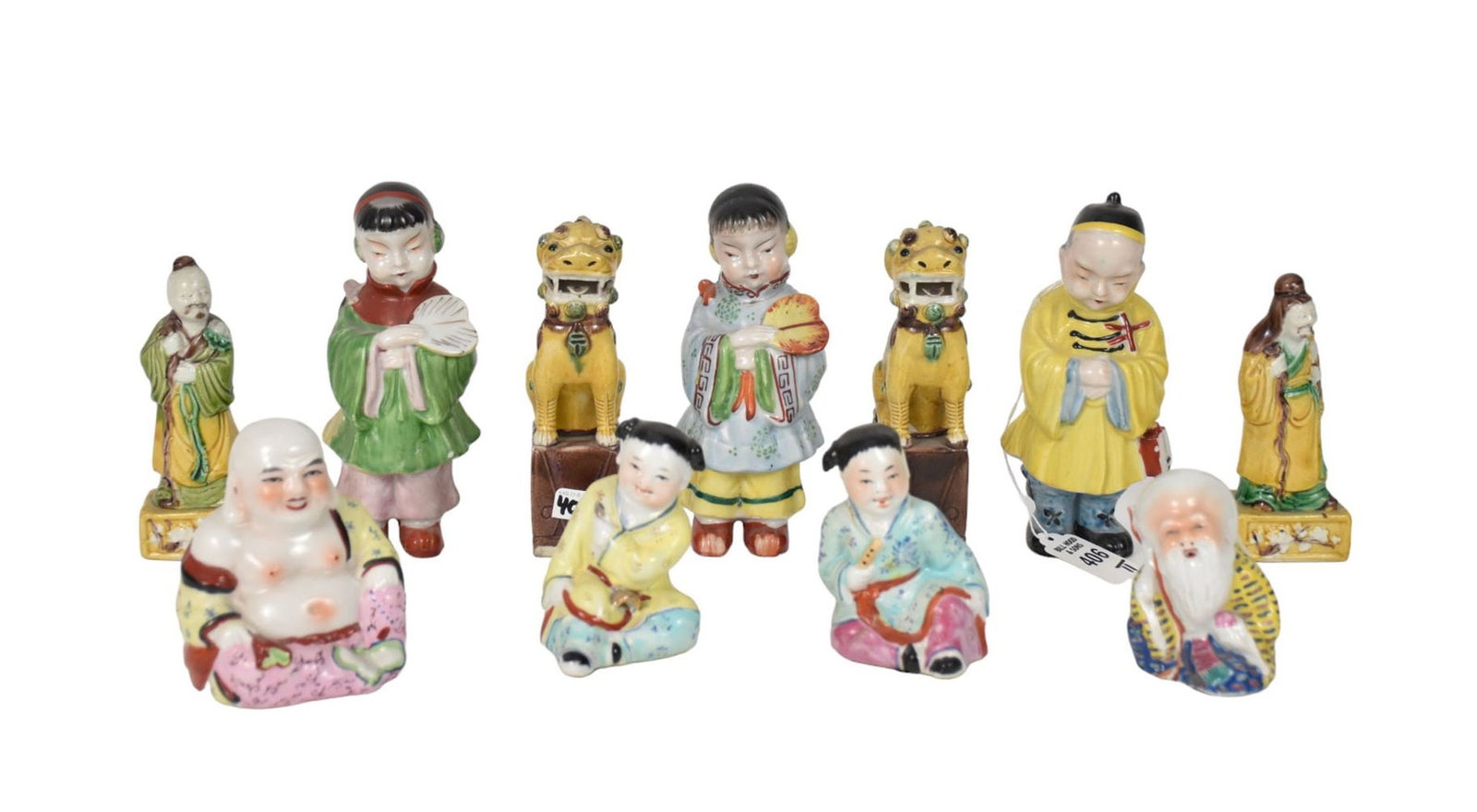 Group of 11 Vintage Chinese & Japanese Porcelain Figurines - Grouping includes: Three "Made in (1 of 8)