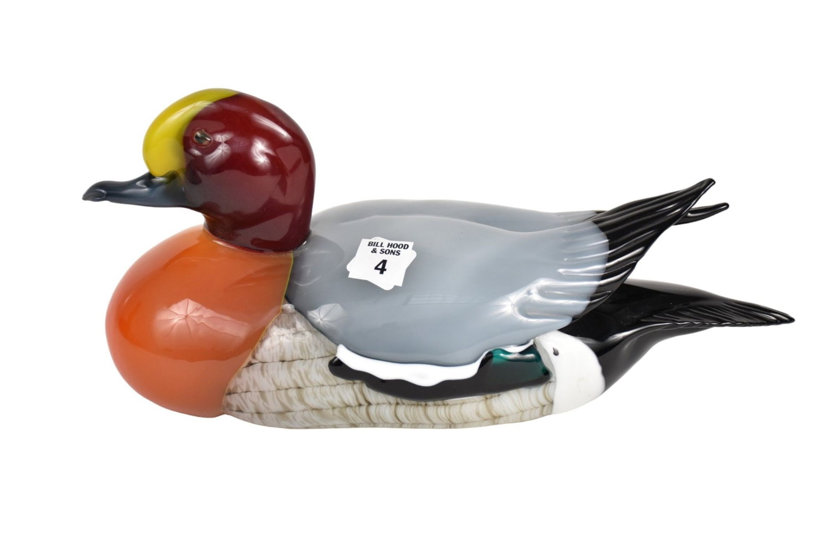 Murano Art Glass Mallard Duck, Italian colorful art glass, 6h x 14L inches. Good condition: Murano Art Glass Mallard Duck, Italian colorful art glass, 6h x 14L inches. Good condition