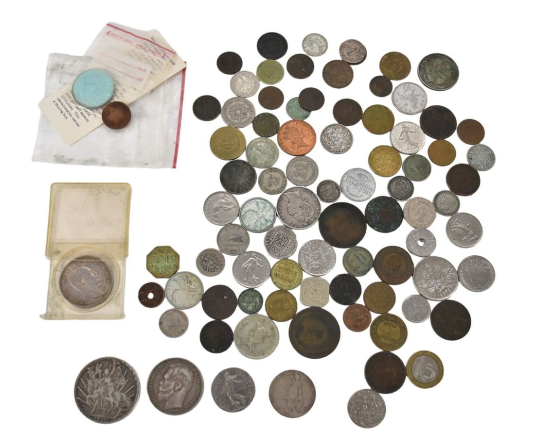 Foreign Coin Lot Some Silver (1 of 9)