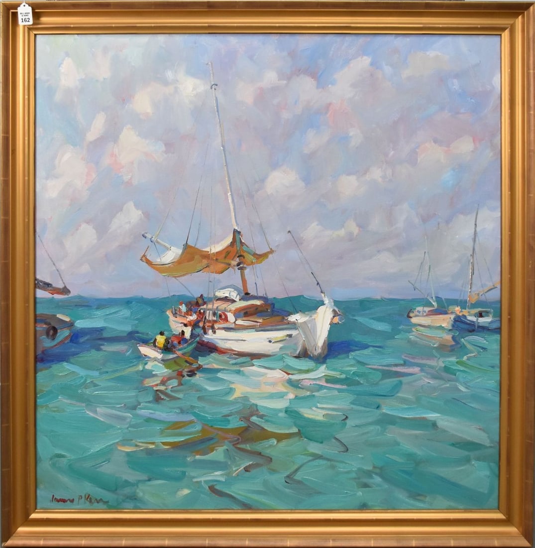 James P. Kerr (born 1953) Oil On Canvas "loading Up", Signed Lower Left