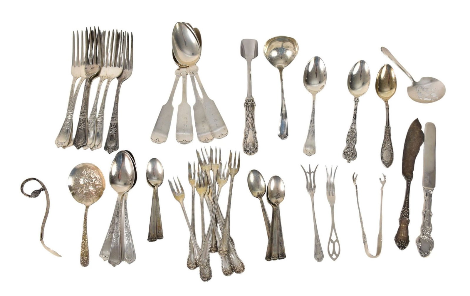 Sterling Silver Lot, Assorted Flatware Pieces, Approx. 47 pcs. 34 ozt (1 of 7)