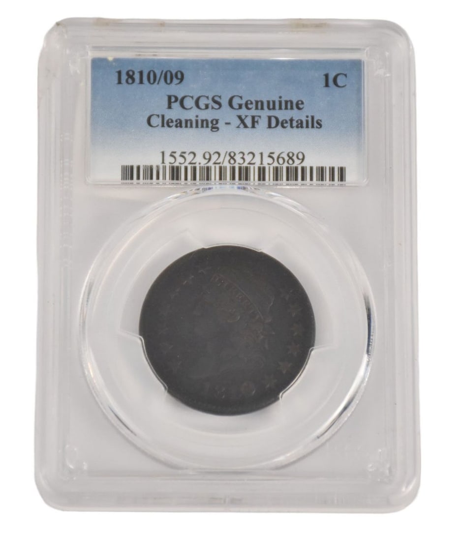 1810/09 Classic Head Large Cent XF Detail Cleaning PCGS (1 of 4)