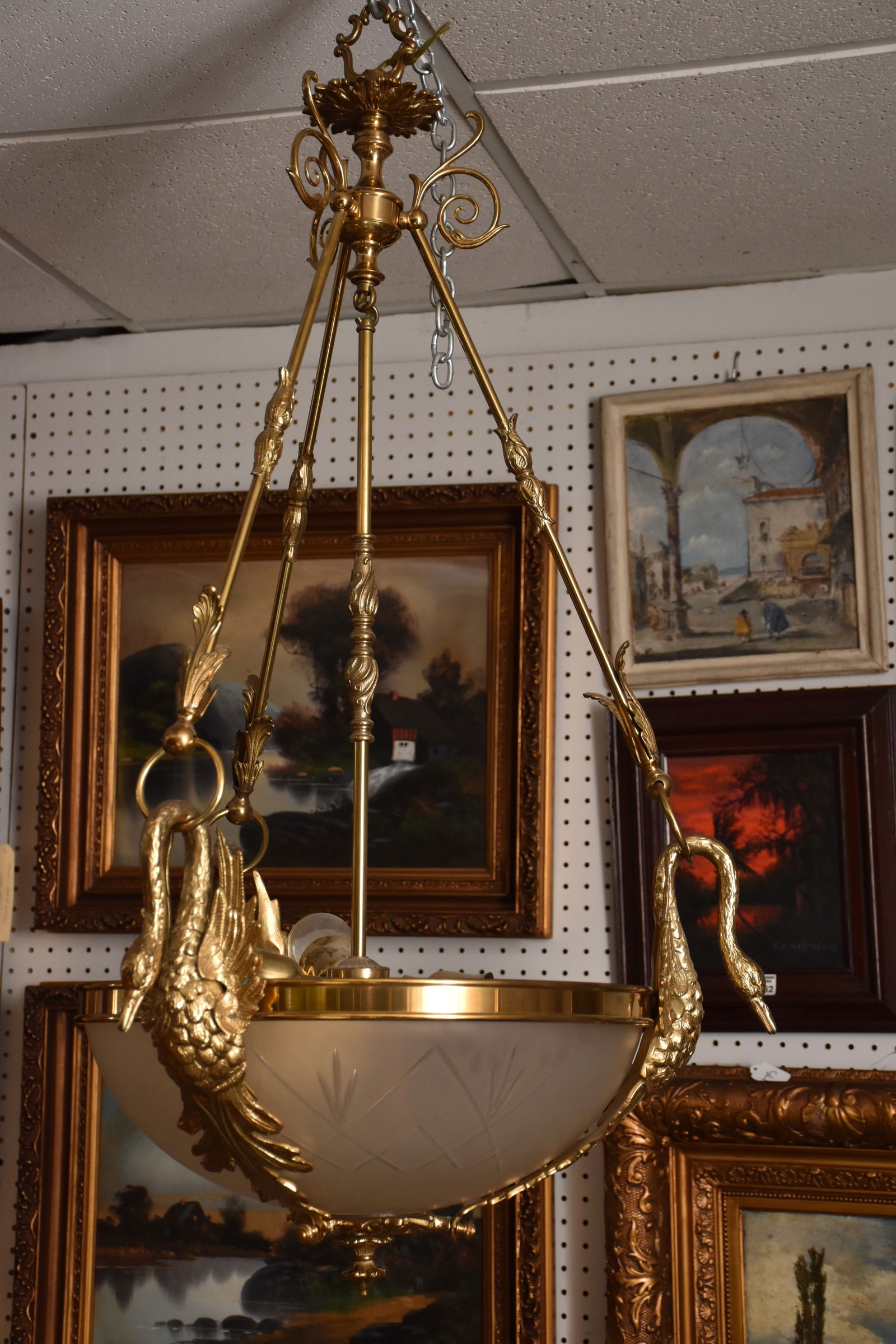 Chandelier/Light Fixture, Bronze/Brass (1 of 4)