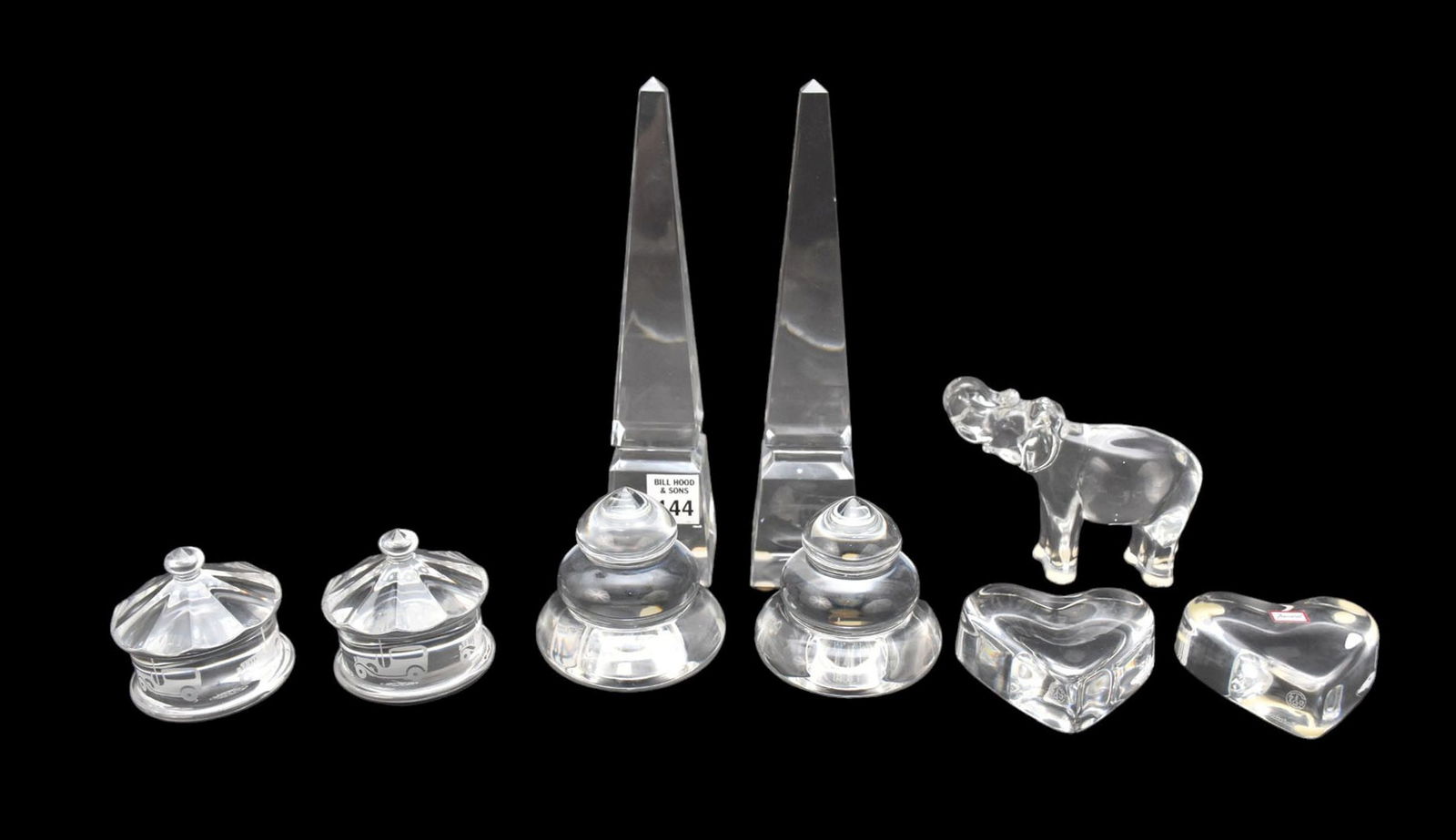 Grouping of Baccarat Crystal Paperweights & Obelisks - Grouping of Baccarat France Crystal. All (1 of 7)