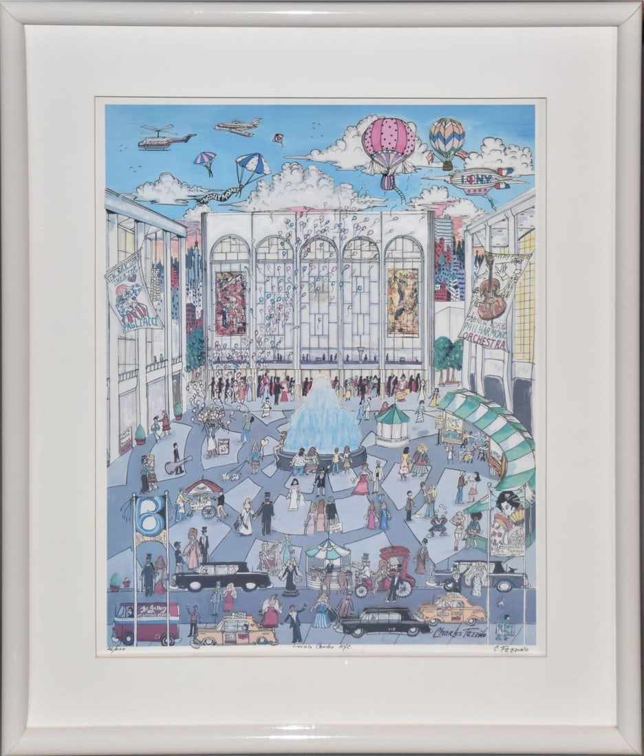 Charles Fazzino (American, b. 1955) 3-D art piece Lincoln Center 26/200, 29 1/2 x 24 inches. overall (1 of 9)