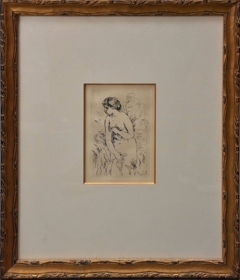 Pierre-Auguste Renoir (FRENCH, 1841–1919) Renoir etching on paper, "Baigneuse debout, a (1 of 4)