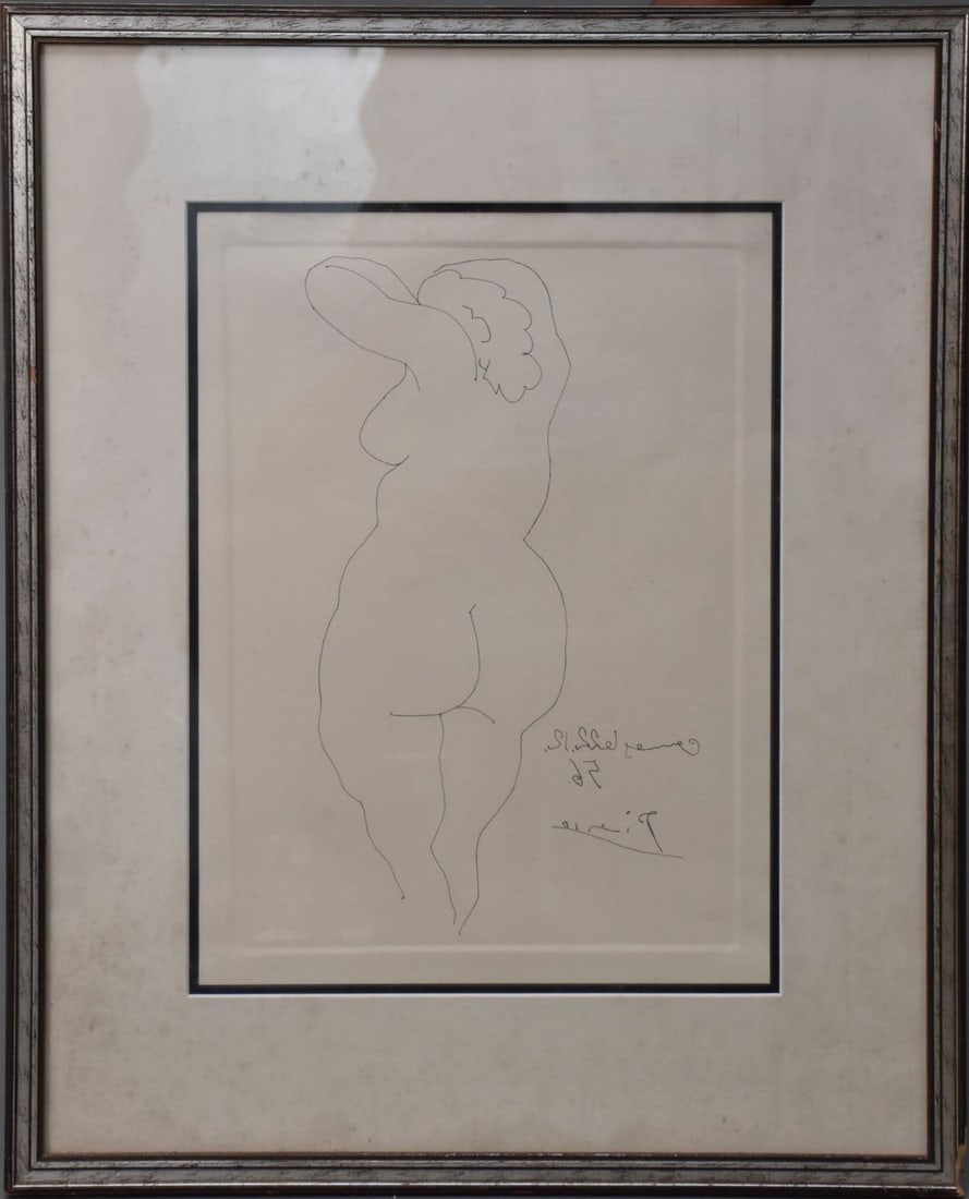 Pablo Picasso Reverse Etching - "Nu de Dos" (1956), signed in the plate, 15" x 11" impression size, (1 of 3)