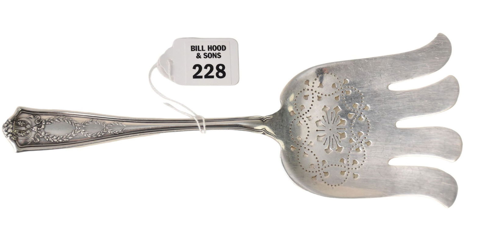 TIFFANY & CO Sterling Silver Asparagus Fork Pierced, in Winthrop Pattern 5 troy oz.,  9 1/2" L (1 of 4)