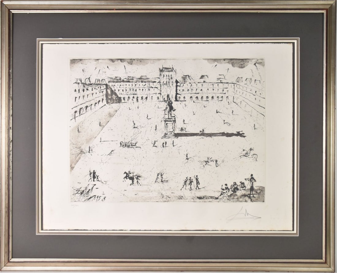 Salvador Dali (Spain 1904 - 1989) Etching of Grand Square, pencil signed and #105/150. impression (1 of 5)