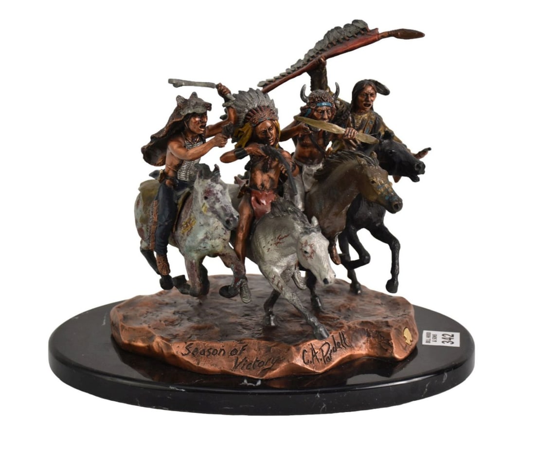 Christopher Pardell "Season of Victory" Mixed Media Sculpture - A mixed metal (bronze, pewter) (1 of 10)