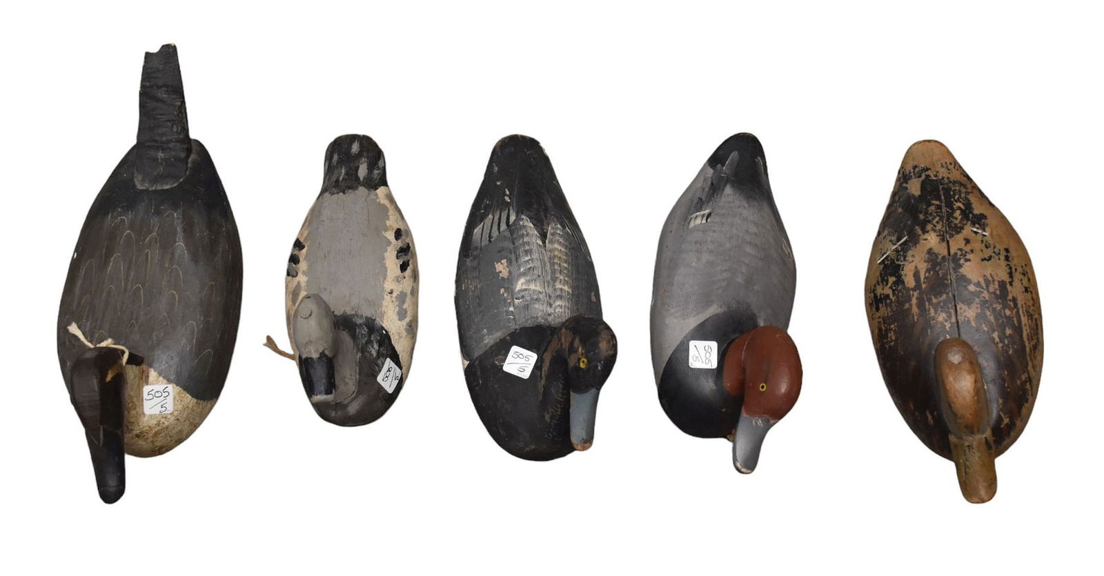 5 Early Duck Decoys, Old Paint (1 of 6)
