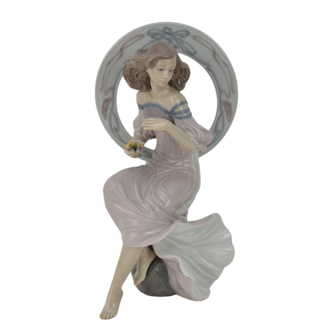 Lladro Porcelain Figure, "Poetry", #1839, Limited Edition # 158 of 2000, sculpted by Regino (1 of 7)