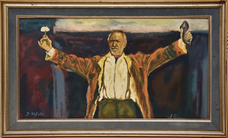 Anthony Quinn (Mexican/American, 1915-2001) Silk Screen, Zorba the Greek, edition 42/250, 26 x 48
