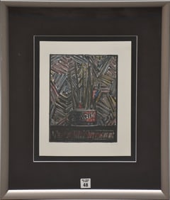 Jasper Johns Offset Color Lithograph, Savarin Coffee, approx. 12 1/2" x 9 1/2", overall 21" x 17"