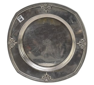 International TRIANON Sterling Silver Serving Tray - Serving Tray, 14 1/2" diameter, Trianon pattern