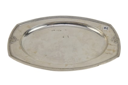 International TRIANON Sterling Silver Oval Serving Tray - Sterling silver serving tray, Trianon