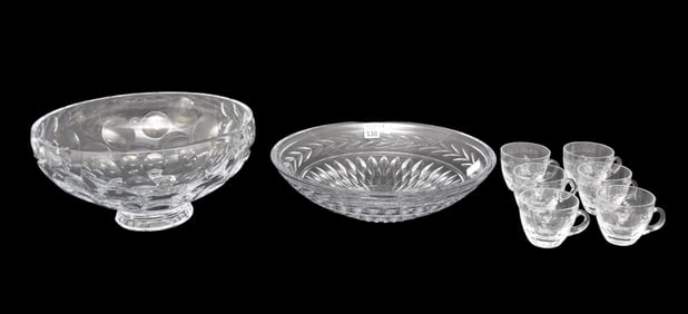 3 Faberge Tableware Pcs. Large Bowl in Original Box (7"h x 12"dia), Bowl (3 1/2"h x 13"dia) and Set