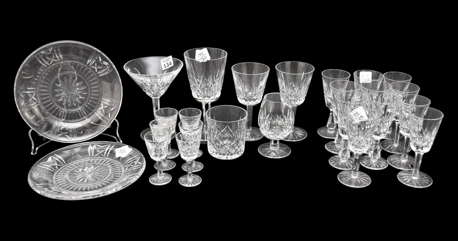 Waterford Stems, Assorted Sizes and 2 Millenium Plates (8"dia) (1 of 7)