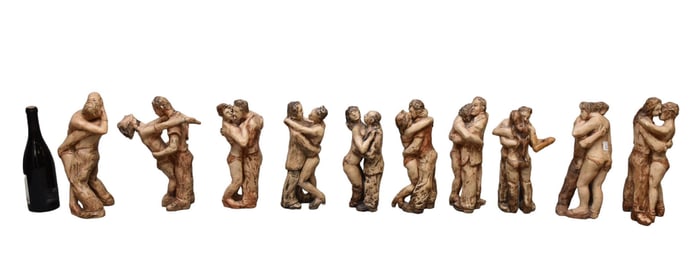 Julie Lluch (Filipino b. 1946)  Pottery Dancing figures. "Taxi Dancers", 4 have damages.