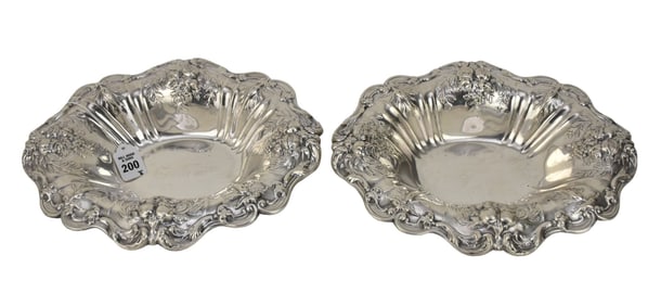 Two Reed & Barton FRANCIS I Sterling Silver Footed Vegetable Bowl - Two Reed & Barton Sterling