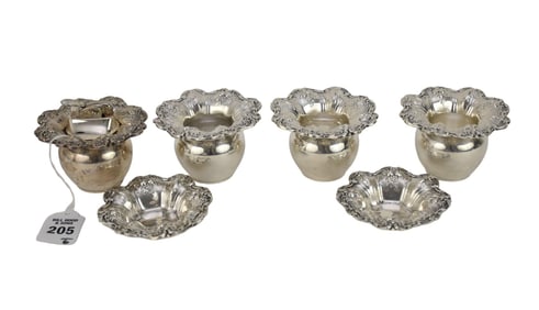 Group of Reed & Barton FRANCIS I Sterling Silver, Vases & Nut Dishes - A grouping of Reed & Barton