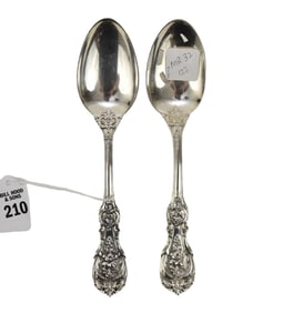 Reed & Barton Sterling Francis I Serving Spoon and Pierced Serving Spoon, 5 ozt