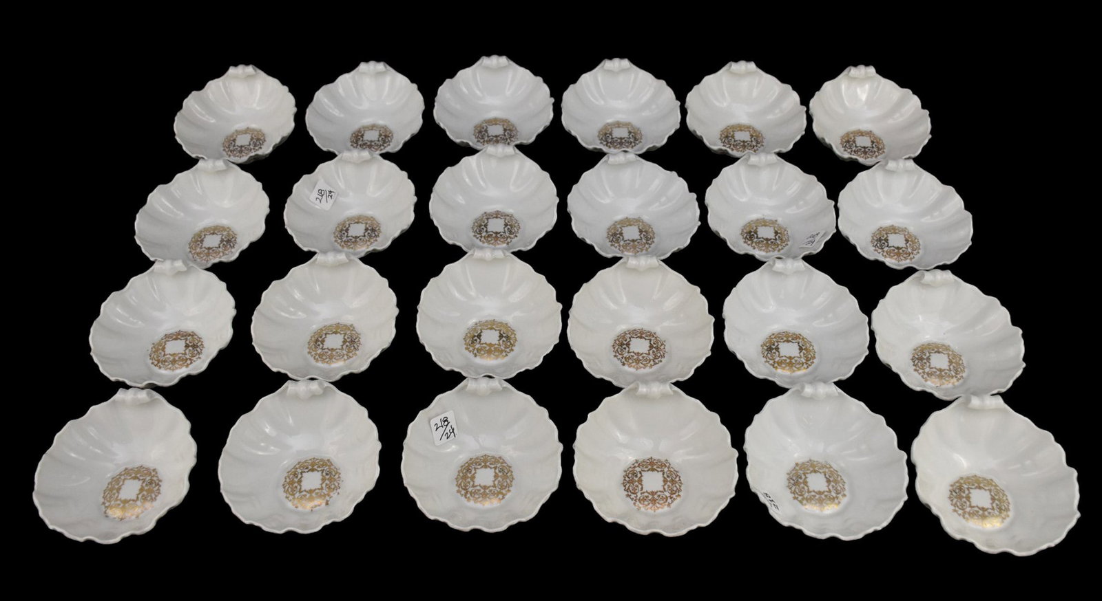 24 Limoges Porcelain Shell Form Dessert Dishes (1 of 4)