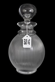 Lalique Crystal Decanter, "Langeais", 9 3/4"h
