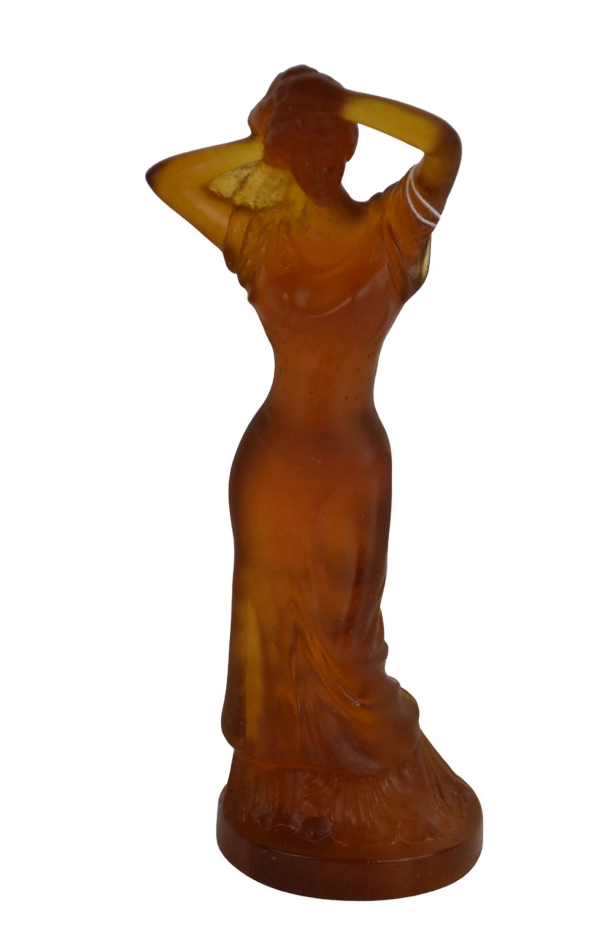 Daum Art Glass, Amber Colors, Standing Female, 10"h (1 of 5)