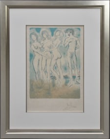Salvador Dali (Spain 1904-1989). The judgment of Paris, Lithograph- three graces, limited edition