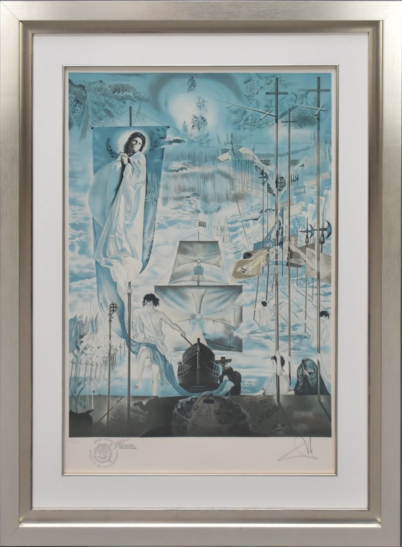 Salvador Dali Discovery of America Lithograph. This is a special edition that is Hand signed and (1 of 7)