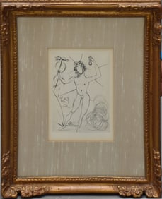 Salvador Dali (Spain 1904-1989). Etching- Mercury.  Signed in the plate, site size 8 x 5 1/2