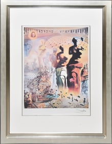 Salvador Dali Poster -Hallucinogenic Toreador, plate sign 28 x 21“ 217/500 has a COA overall frame