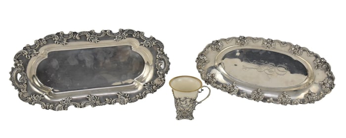 Three Pieces American Sterling Silver, Towle, Gorham, Alvin - Comprising: A) Towle sterling bread