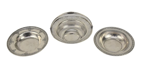 American Sterling Silver - Comprising: A) Gorham "Cinderella" Dish, # A20249, c. 1929 mark, 6 1/4"