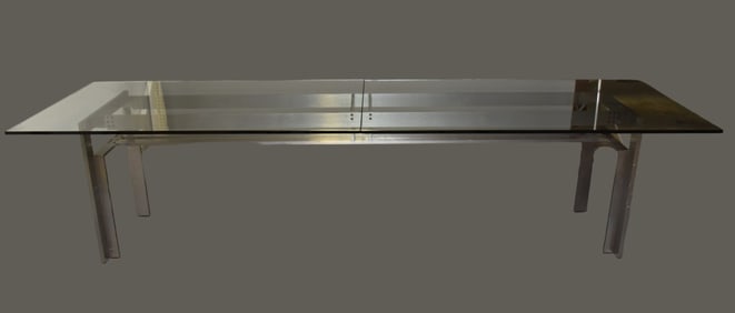 Carlo Scarpa (1906-1978) for Simon Gavina- Doge dining table-Italy circa 1980. Brushed stainless