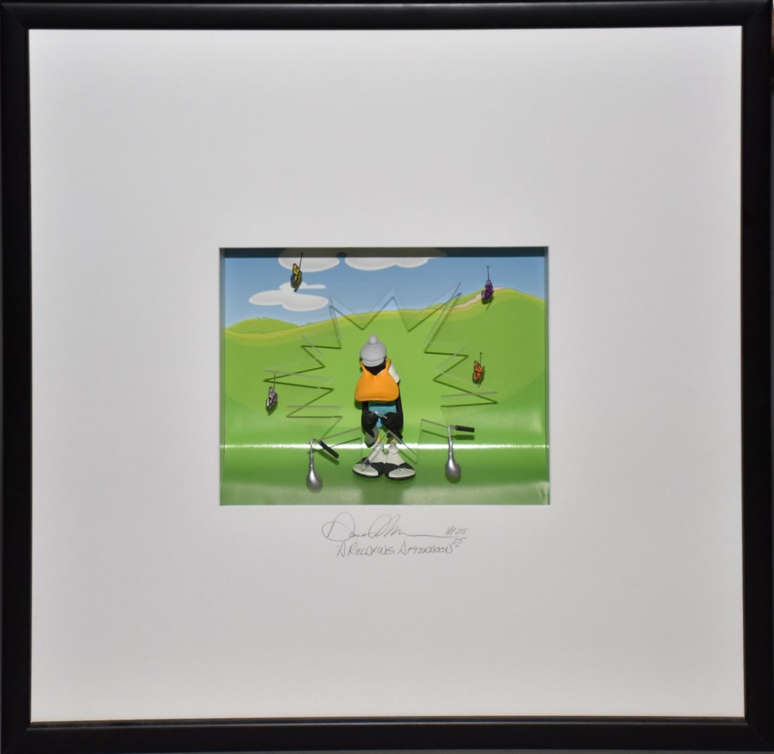 David Kracov B. 1968, Artist Proof 25/25, "A Relaxing Afternoon", pencil signed, Daffy Duck Golf (1 of 6)