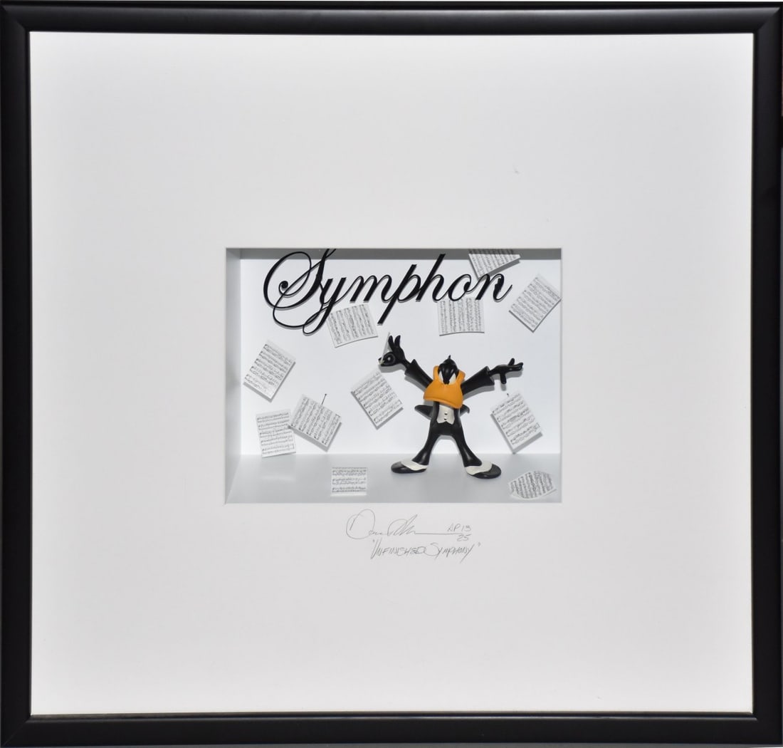 David Kracov B. 1968, Artist Proof 13/25, pencil signed, "Unfinished Symphony", 9" x 12" shadow box, (1 of 7)