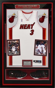 DWYANE WADE 2005-2006 MIAMI HEAT WORN HOME JERSEY AND SIGNED SHOES, WORN DURING CHAMPIONSHIP SEASON