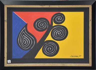 Alexander Calder "Autumn Harvest" Lithograph 1969, signed in the plate, 17.5" x 25 1/2" sheet size,