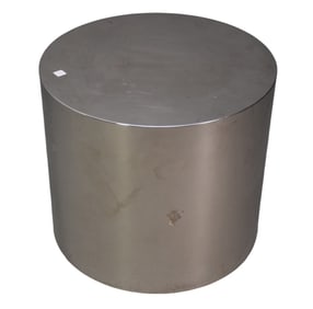 Chrome Round Pedestal, 22"h  x 24"dia