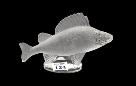 Lalique Crystal Fish, 4"h x 6 1/4"w
