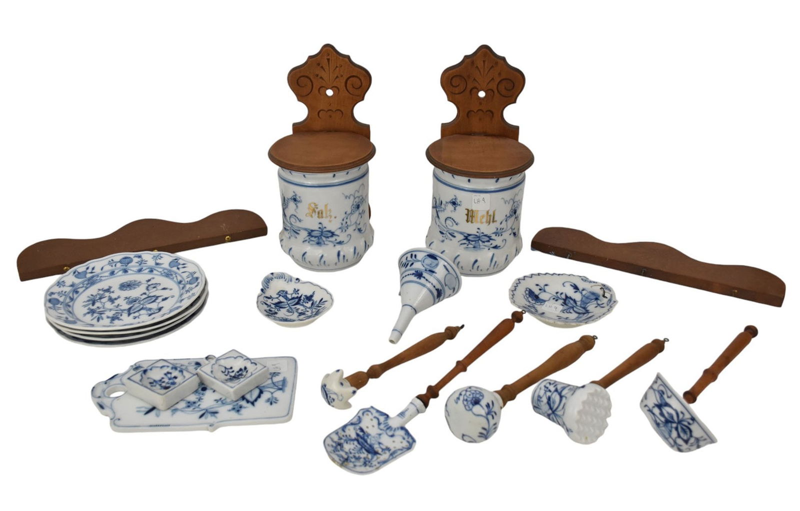 Meissen Crossed Swords & German Unmarked Porcelain Lot, Some Blue Onion Pattern, incl; 5 Kitchen (1 of 10)