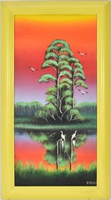 Al Black Florida Highwaymen Everglades Scene.