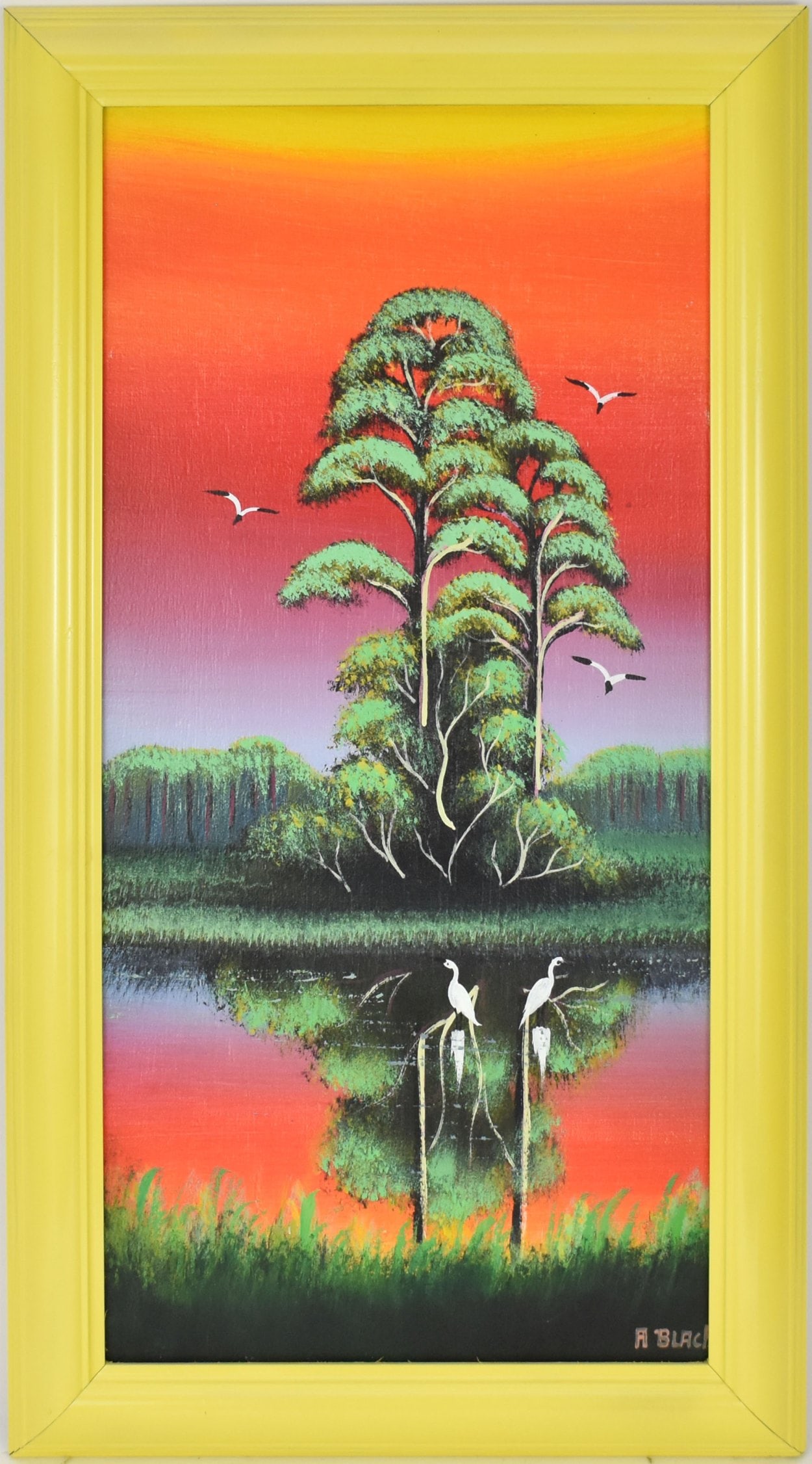 Al Black Florida Highwaymen Everglades Scene. (1 of 6)