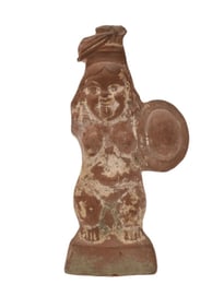 Romano-Egyptian Pottery Effigy of Beset (Wife of Bes), C. 30 BCE - 300 CE - Egypt, Ptolemaic or