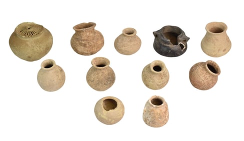 Group of Ancient Bronze Age Pottery Vessels, Near East, Levant, Anatolia - A group of 11 ancient