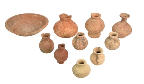 A Group of Ancient Bronze Age Pottery Vessels, Near East, Levant, Anatolia - A group of 10 ancient