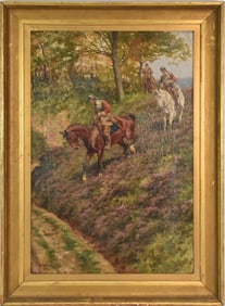 William Barnes WOLLEN (1857-1936) oil on canvas painting, signed and dated 1921. 24 1/4?? H x 17