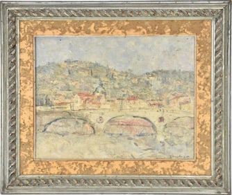 Luciano Albertini (Verona 1910 - 1985) oil on board, 13" x 17" sight, overall with frame 20 1/2" x